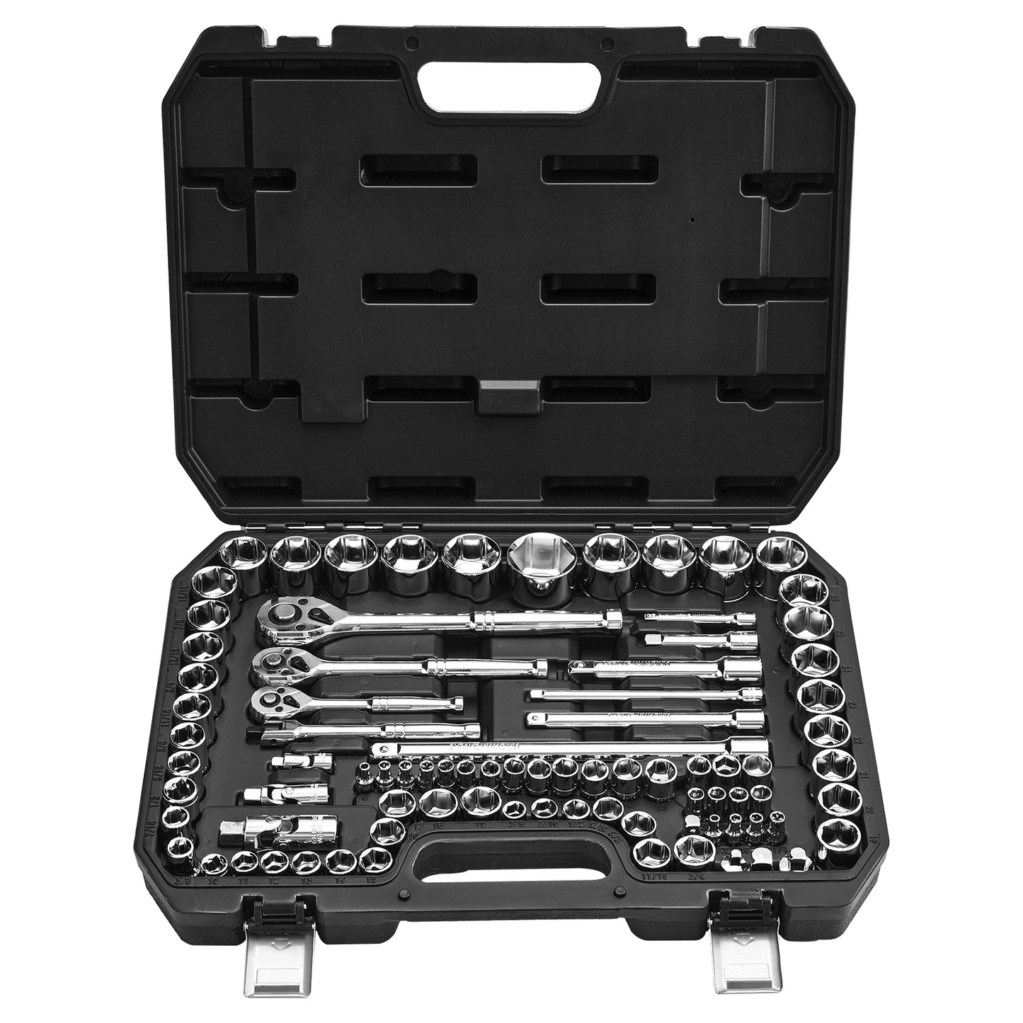 SucceBuy Socket Set With Ratchet Wrench And SAE Metric