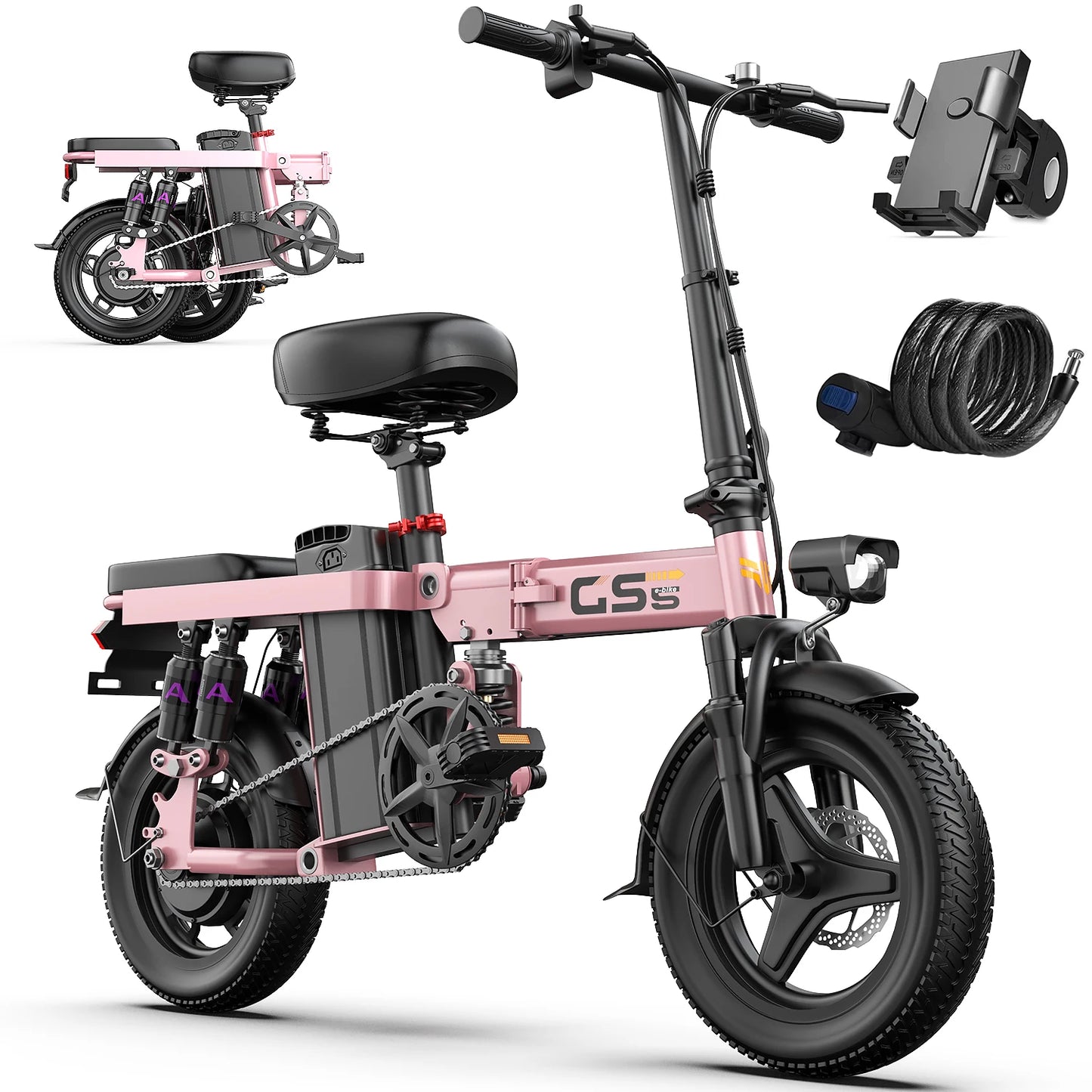 UPlee GS5 Folding Electric Bike With 48V 15Ah Battery