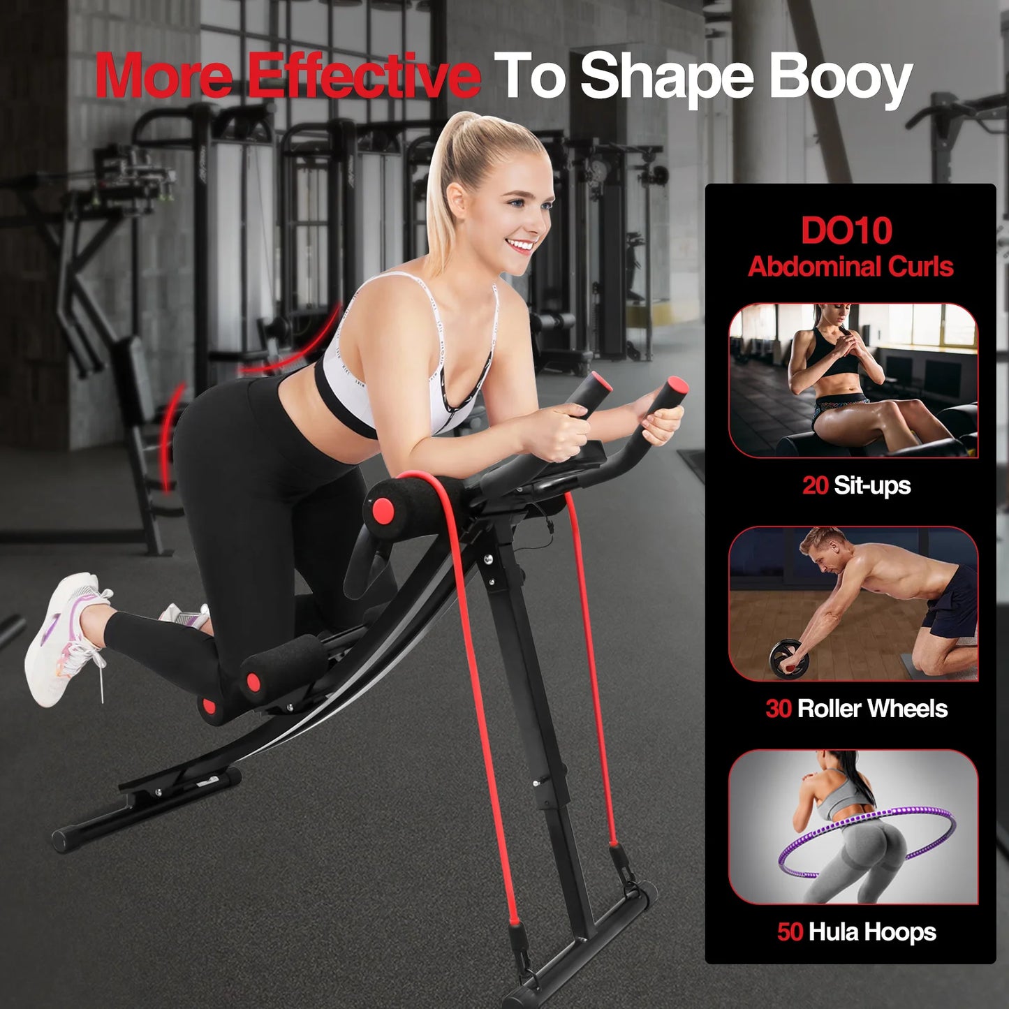 Foldable Ab Machine for Home Gym Core and Abs Training