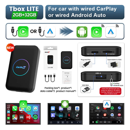 Carlinkit Android TV Box CarPlay AI Box Auto Connect