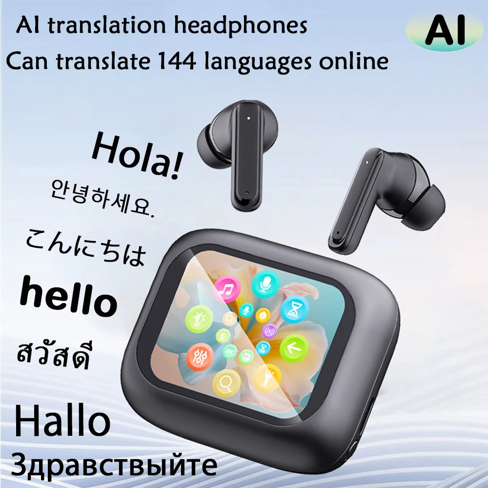 GreatWall AI Translation Earphones Translate 144 Languages Bluetooth 5.3