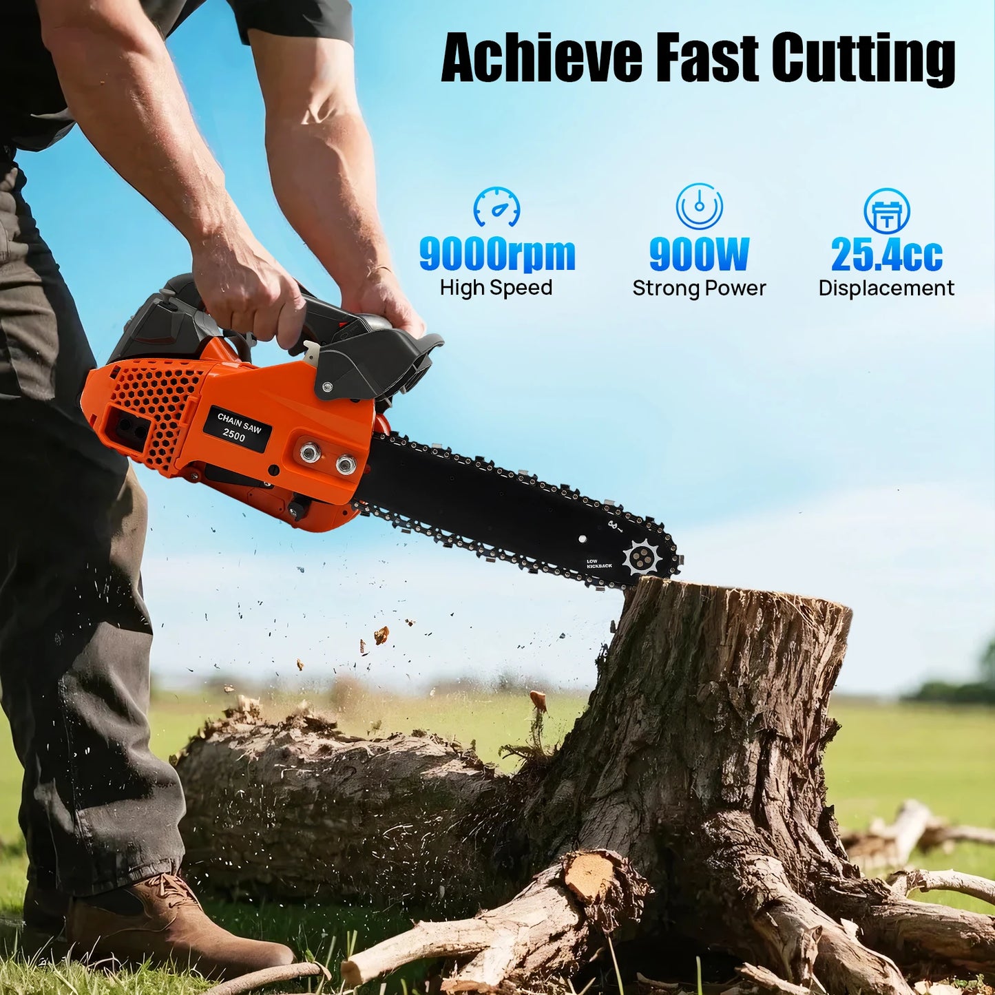Top Handle Gasoline Chainsaw Two Stroke Engine