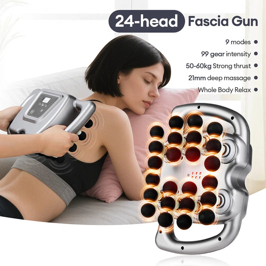 24-Head Fascia Massage Gun With 9 Modes