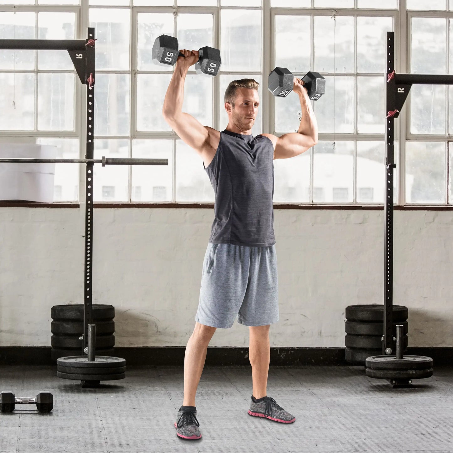 Cast Iron Hex Dumbbell For Home Gym And Strength Training