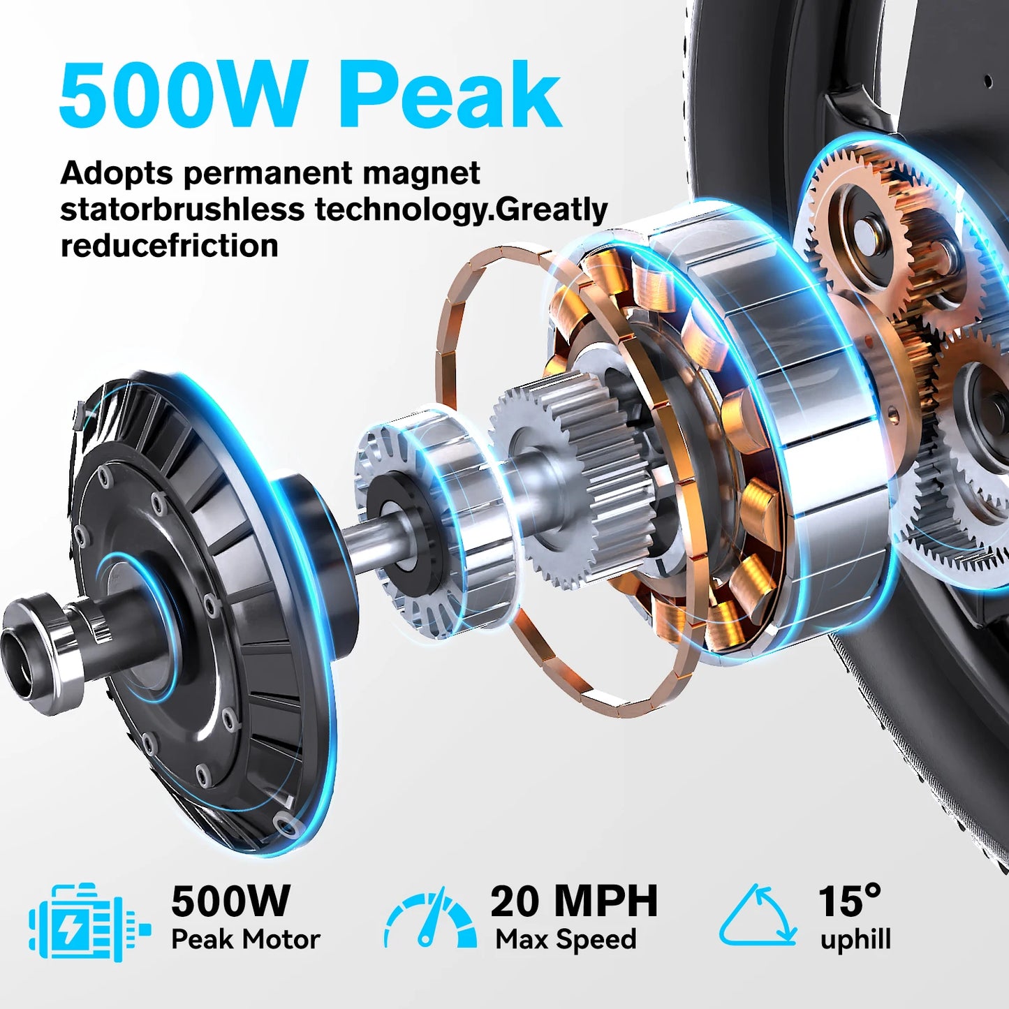 CYBERVELO EK13 500W Foldable Electric Bike City Travel 20 MPH