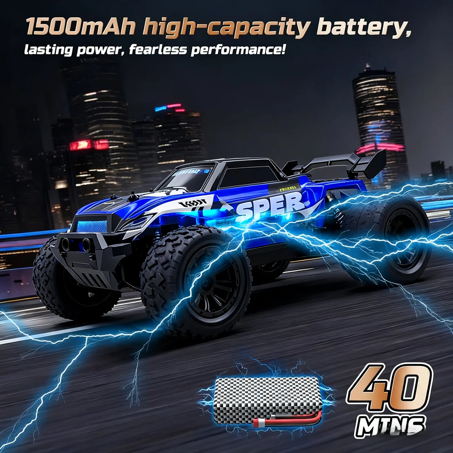 2.4GHz Remote Control Four-Wheel Drive Off-Road Truck With LED Lights
