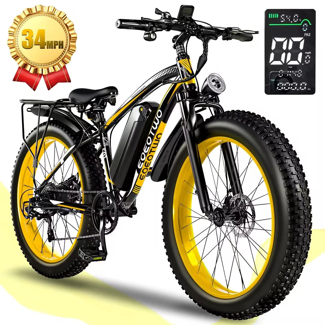 EOEOTWO 1500W Fat Tire Electric Mountain Bike All Terrain