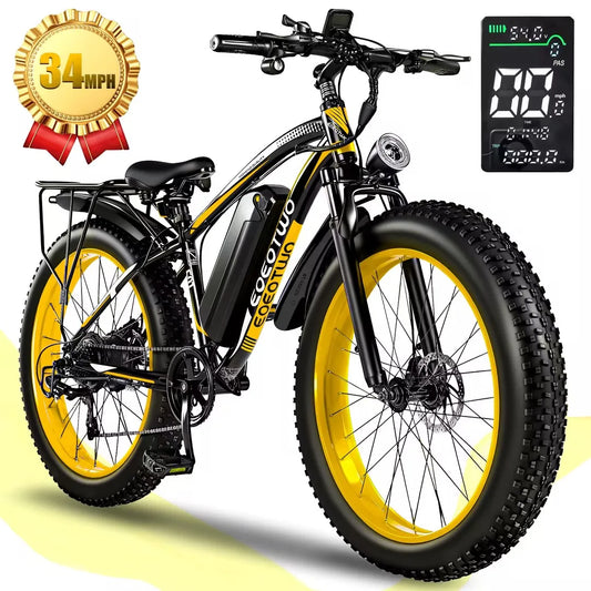 EOEOTWO 1500W Fat Tire Electric Mountain Bike All Terrain