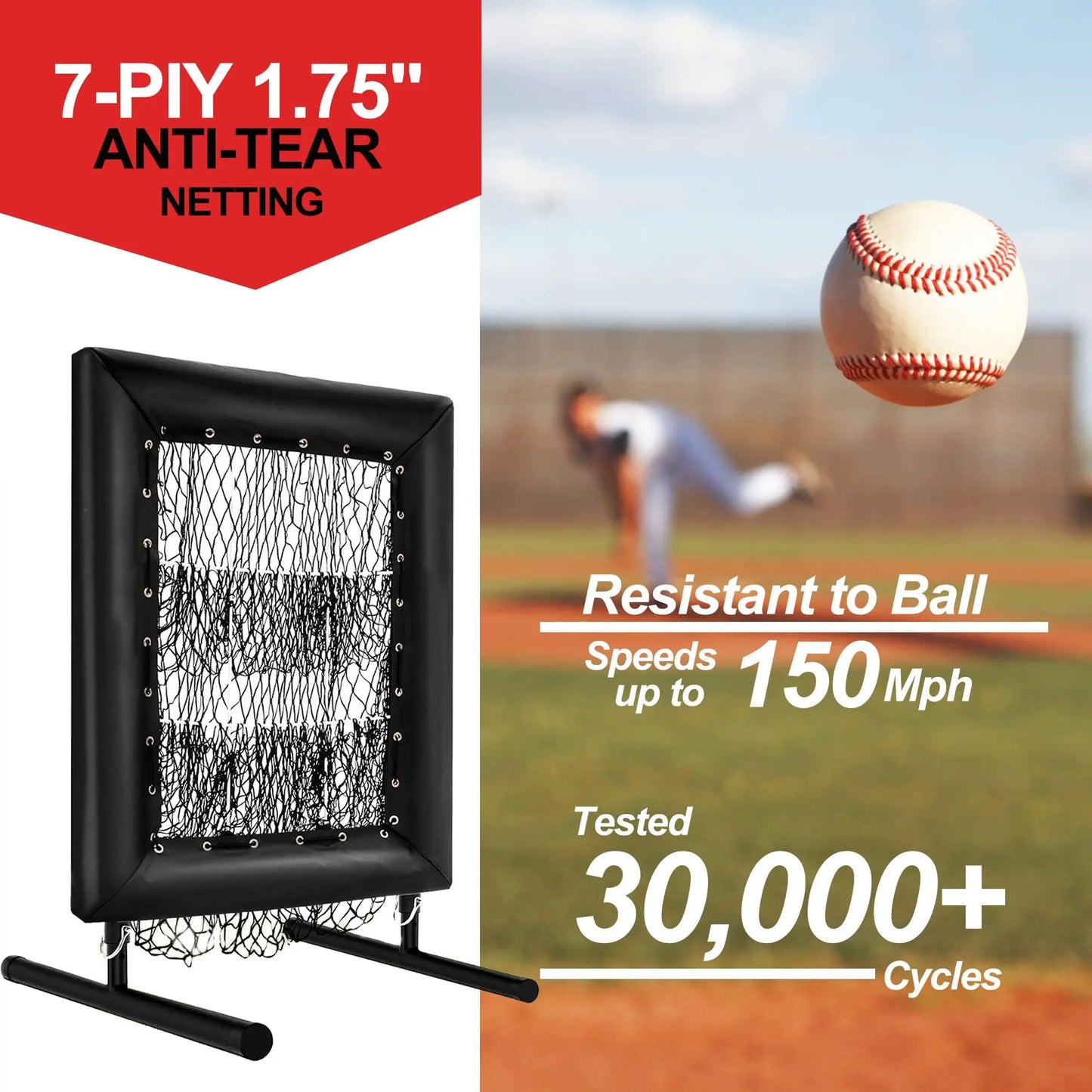 HiMISS Adjustable Pitching Net With Strike Zone 9 Pockets