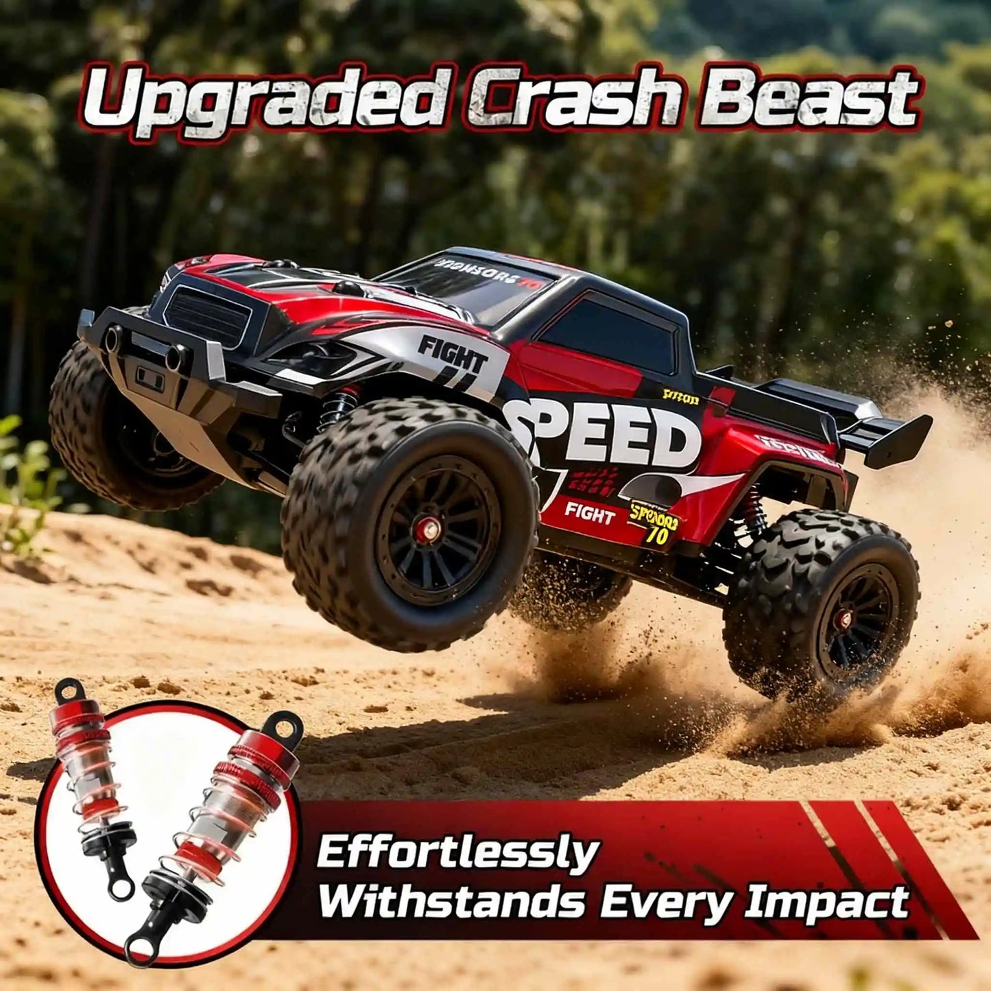 2.4GHz Remote Control Four-Wheel Drive Off-Road Truck With LED Lights