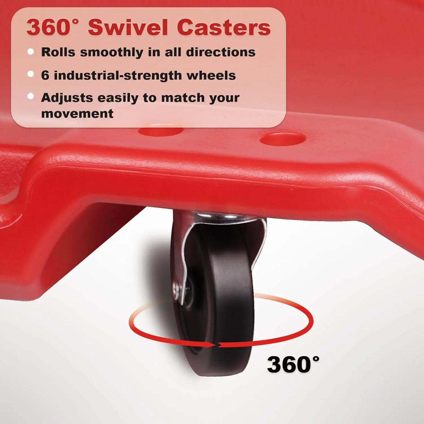 Mechanic Creeper With Padded Headrest And Dual Tool Trays