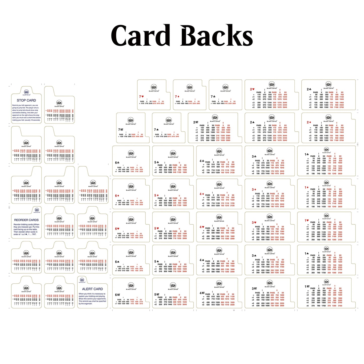 Bridge Bidding Boxes Set Of 4 With Scorecards ABS Plastic
