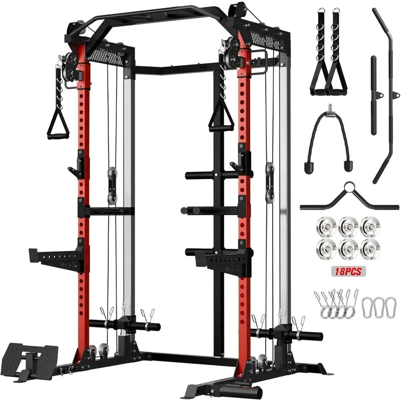 Power Cage 2000LB Power Rack With Independent Dual Pulley