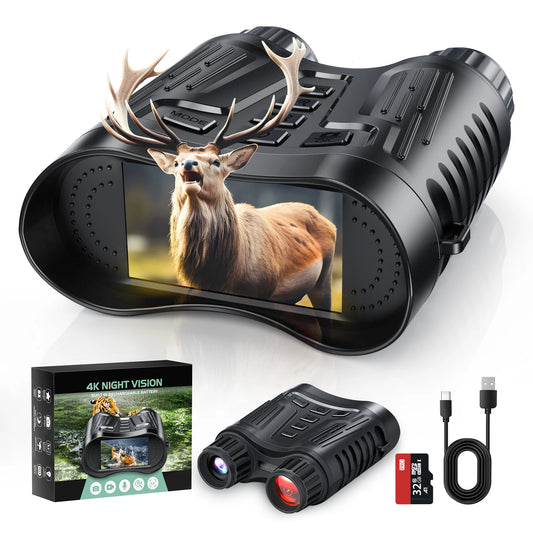 DIYIMI Night Vision Binoculars 8X Digital Zoom IR Illuminator Video