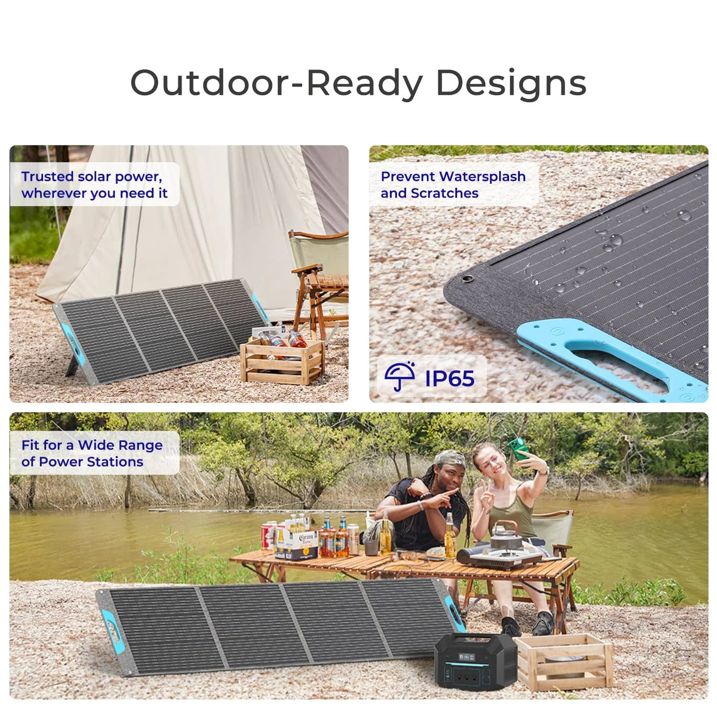 Renogy 200W Portable Solar Panel IP65 Waterproof Charger For RVs