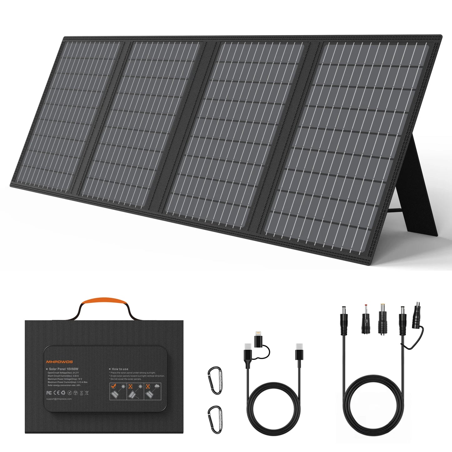 MHPOWOS Solar Battery Charger for Powerbank 45W Foldable Panel