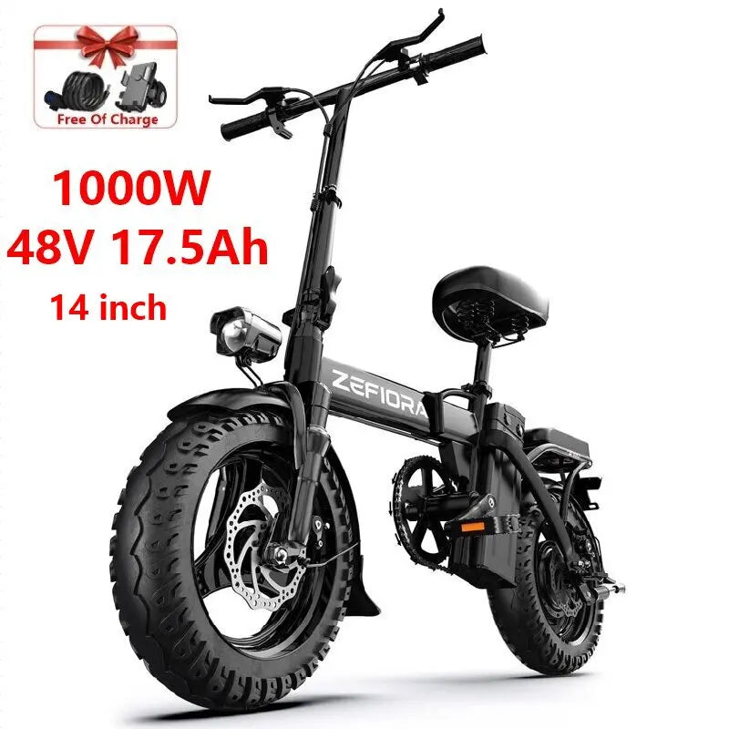 ZEFIORA Electric Fat Bike 1000W 30-50 MPH 30-60 Miles