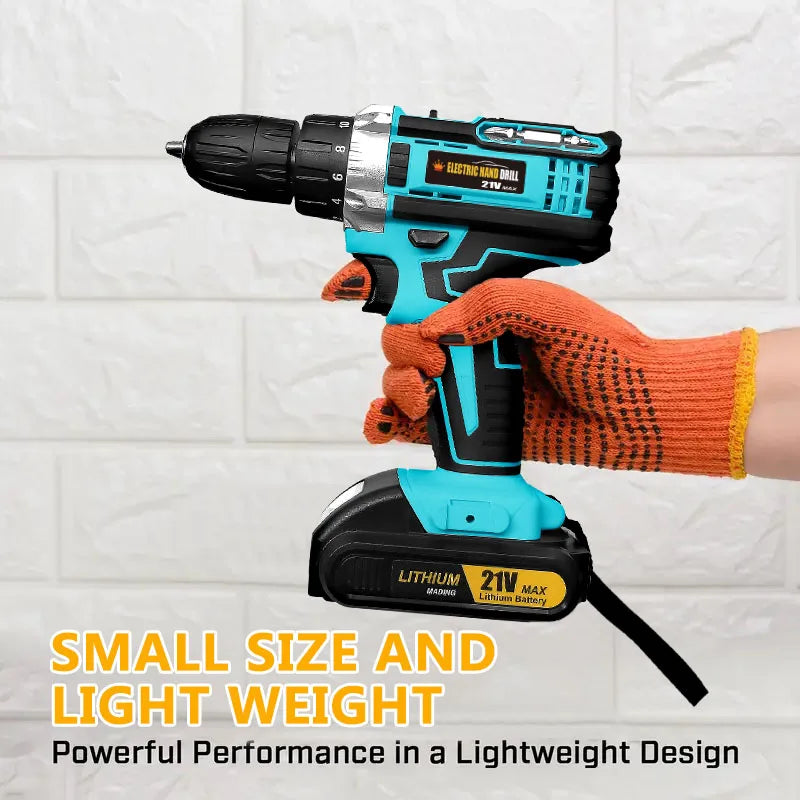 21V Cordless Drill Set With Multifunction Electric Screwdriver