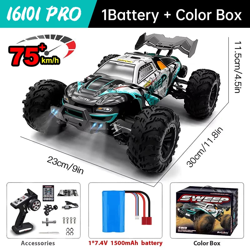 WLtoys 16101 Pro 4WD RC Car With LED Lights Monster