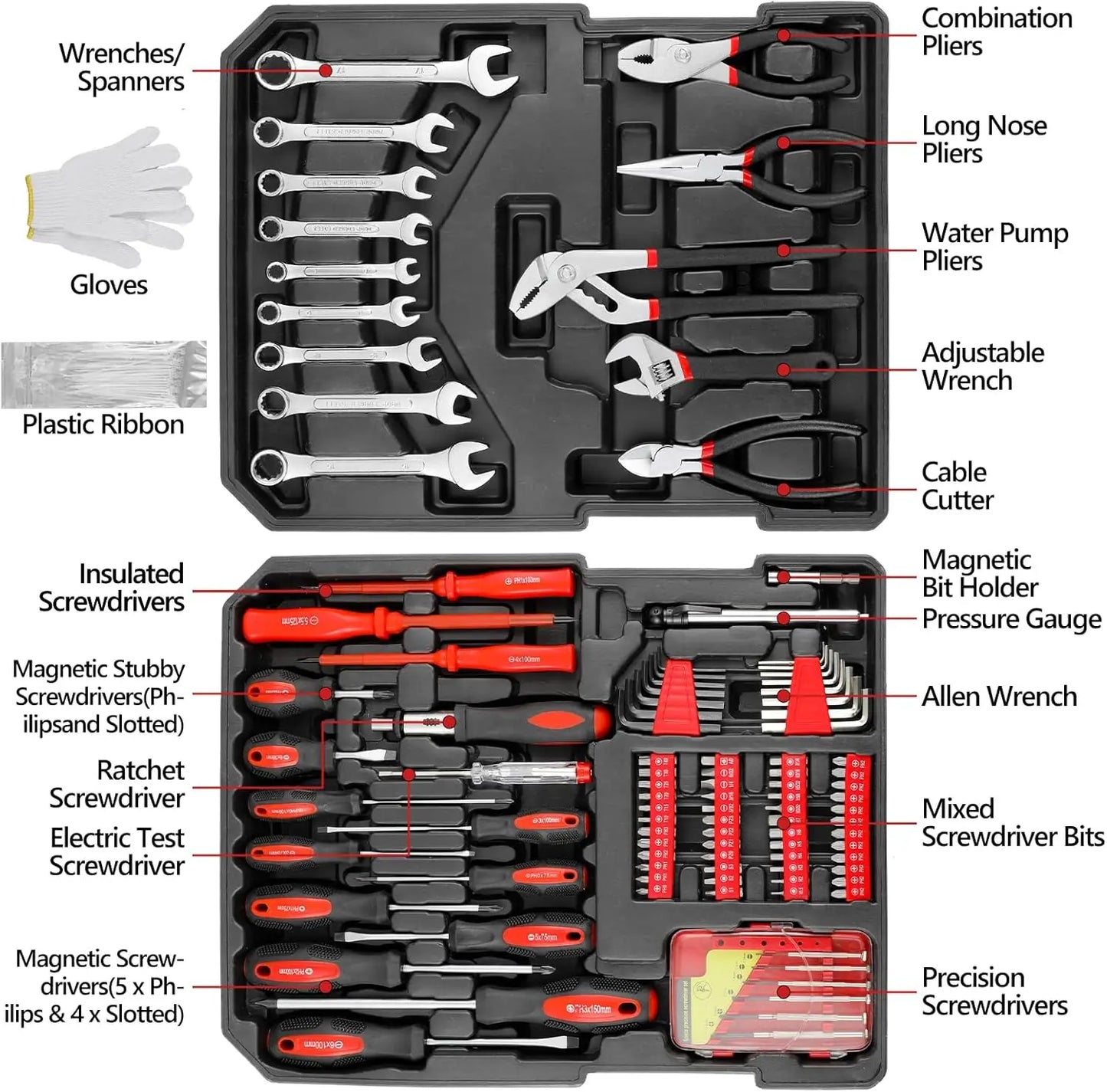 TLGREENDIY 799-Piece Tool Set With Trolley Case For Home Repair