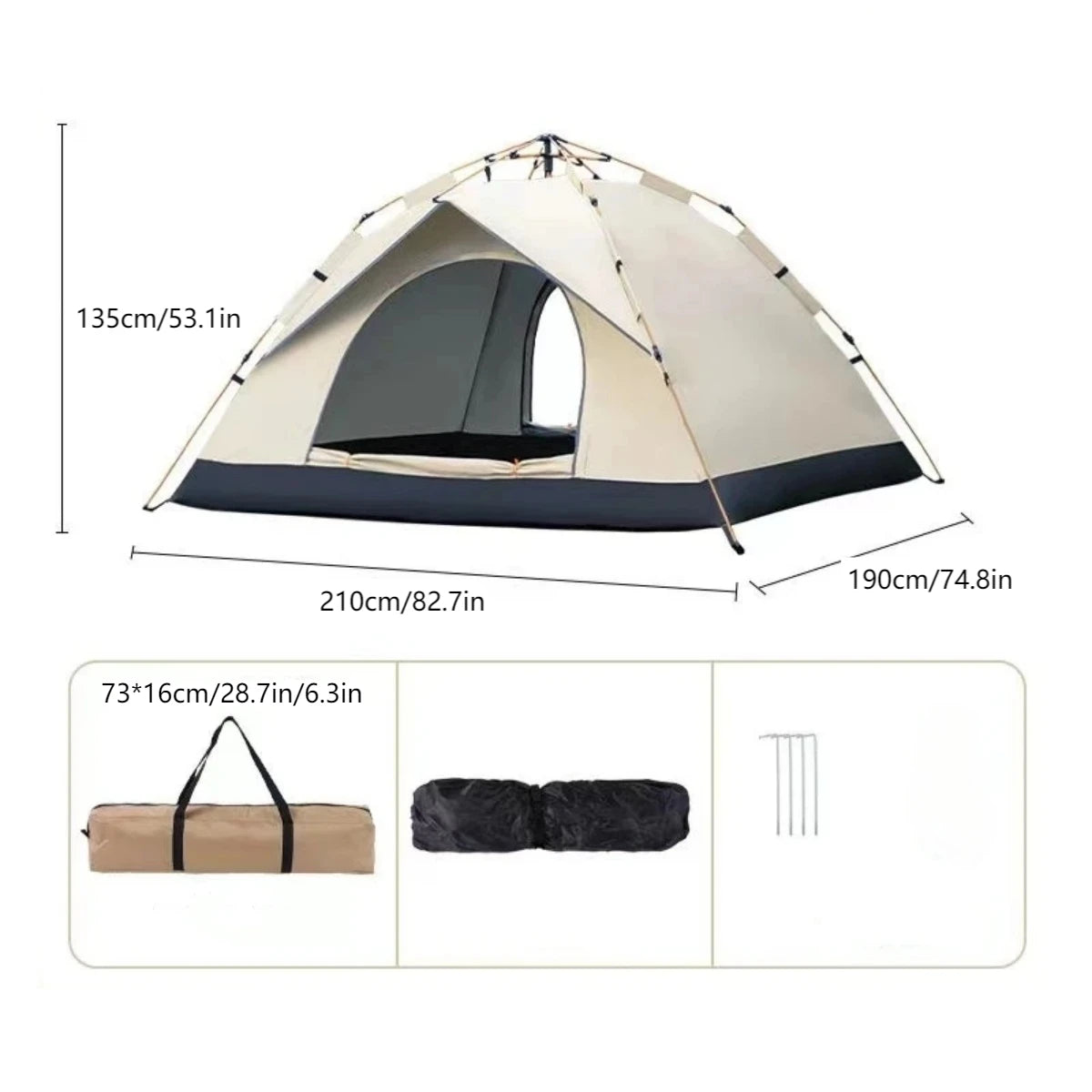 Pakicetus Outdoor Automatic Opening Tent Rainproof Sunproof