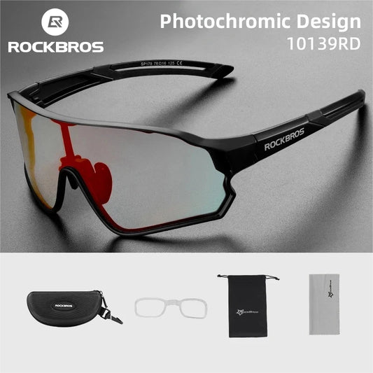 Rockbros Lightweight Photochromic Cycling Sunglasses With UV400