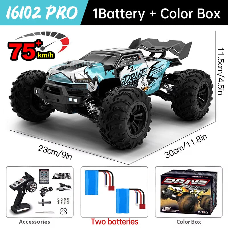 WLtoys 16101 Pro 4WD RC Car With LED Lights Monster