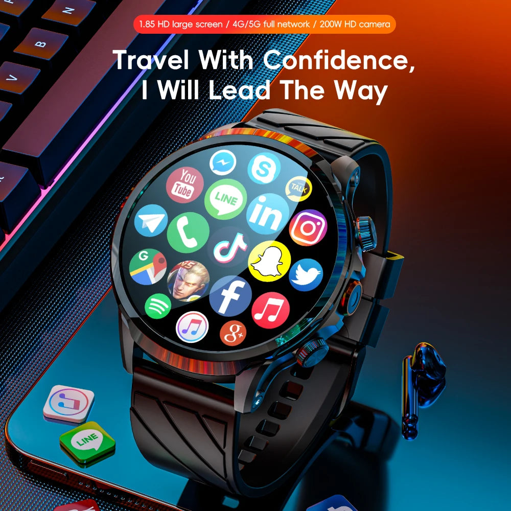 LOKMMAT 8 Pro Android Smartwatch 4G Camera SIM Card