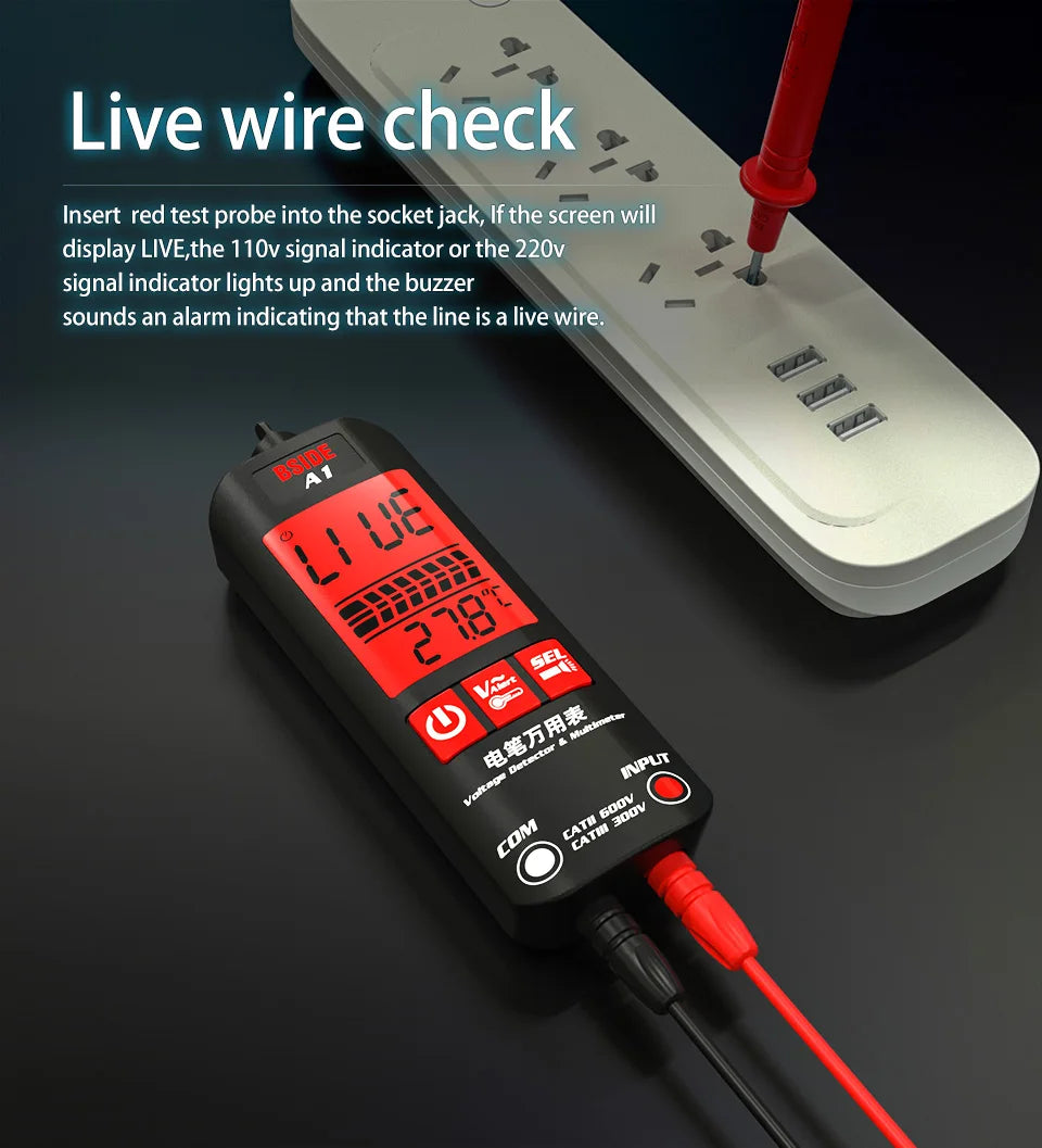 BSIDE A1 Voltage Tester Digital Multimeter Non Contact Volt Meter