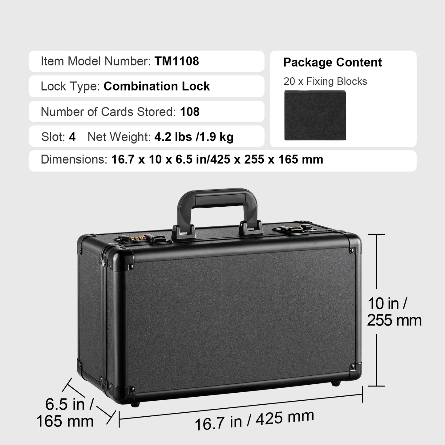 SucceBuy Graded Card Storage Box 4 Or 5 Slots Lock
