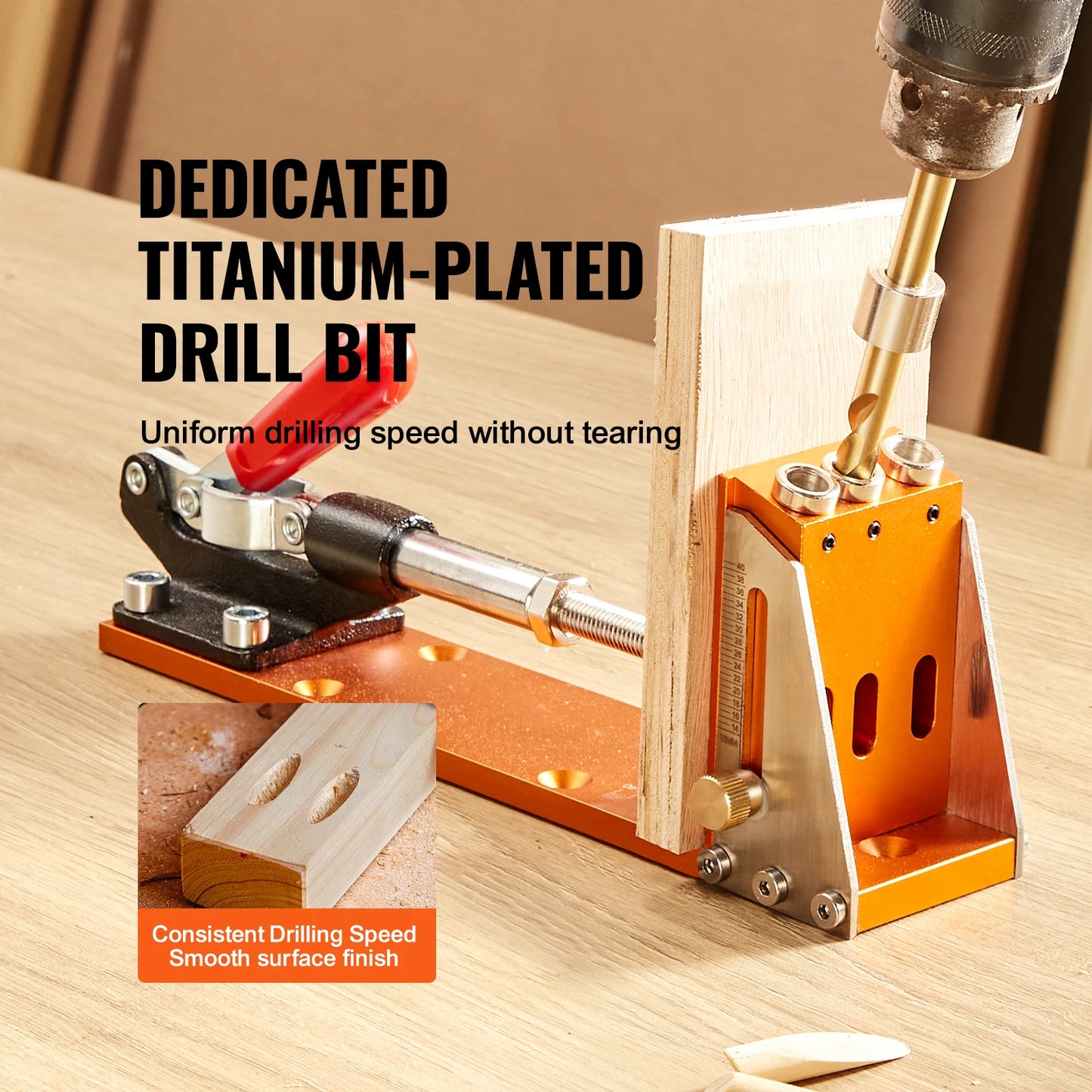 SucceBuy Pocket Hole Jig Kit Adjustable And Easy To Use With Step Drills