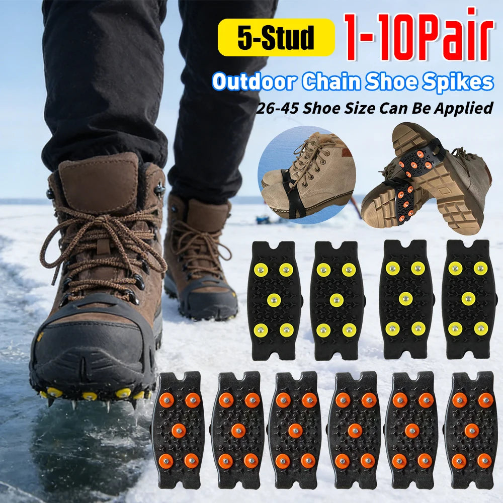 Five Stud Anti Slip Crampons Snow Claw for Winter Walking and Hiking
