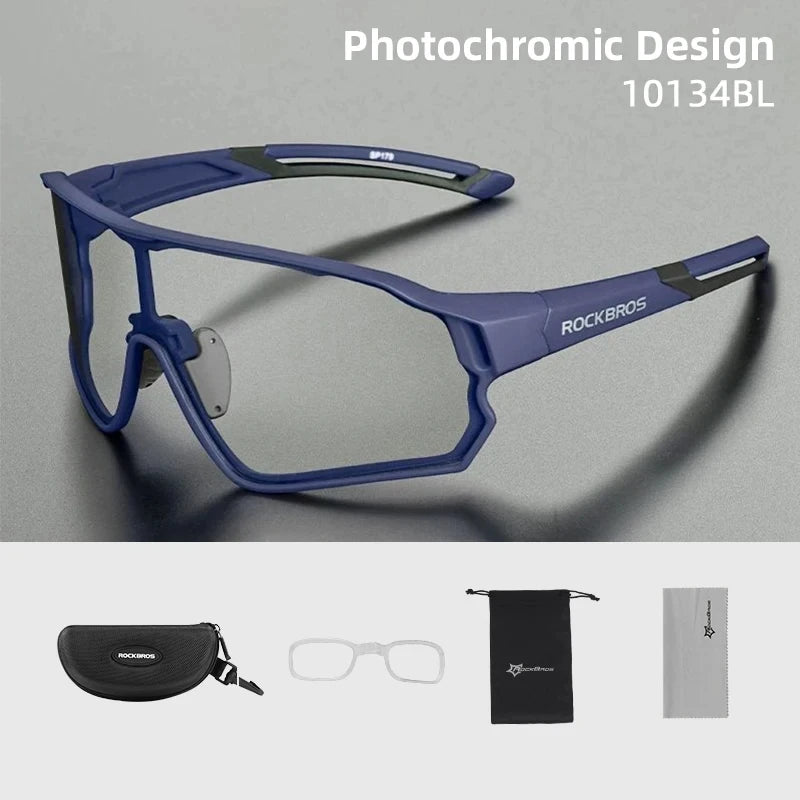 Rockbros Lightweight Photochromic Cycling Sunglasses With UV400