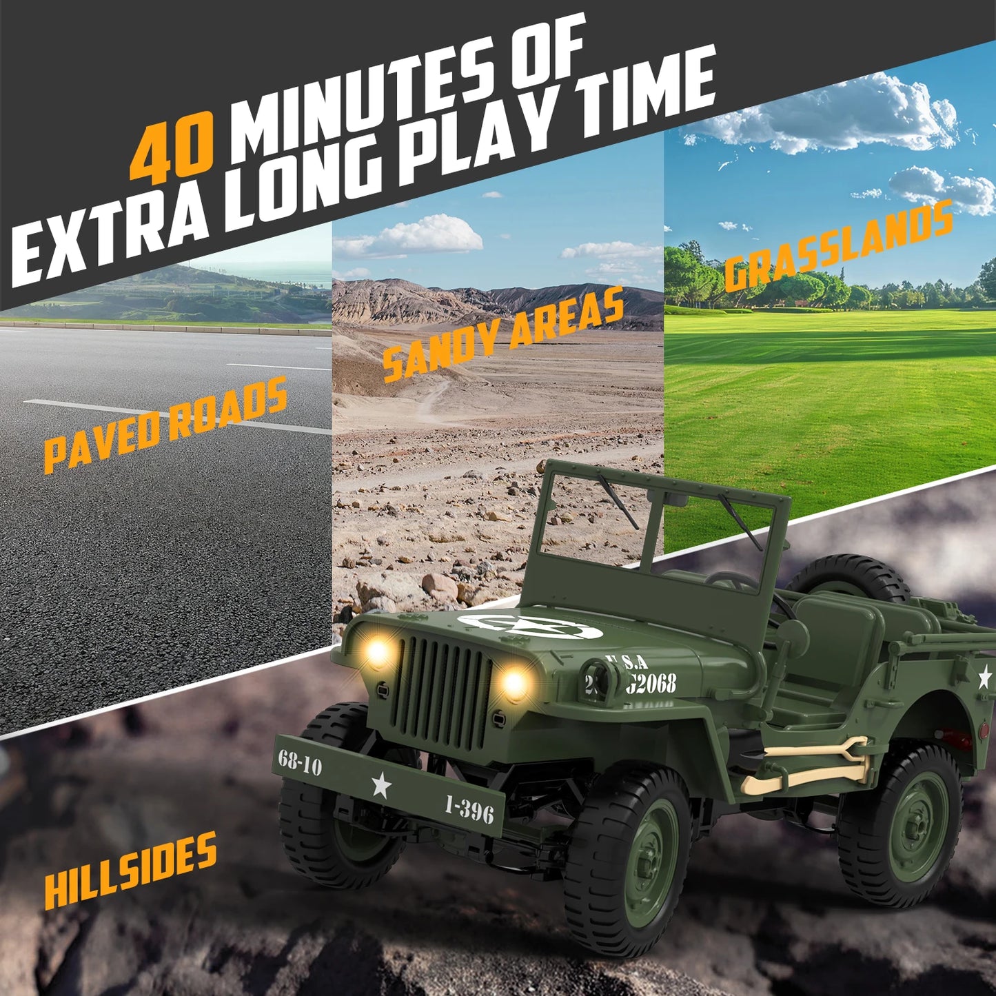 Exhobby Racent RC Crawler 1 10 Scale Off Road Willys Jeep