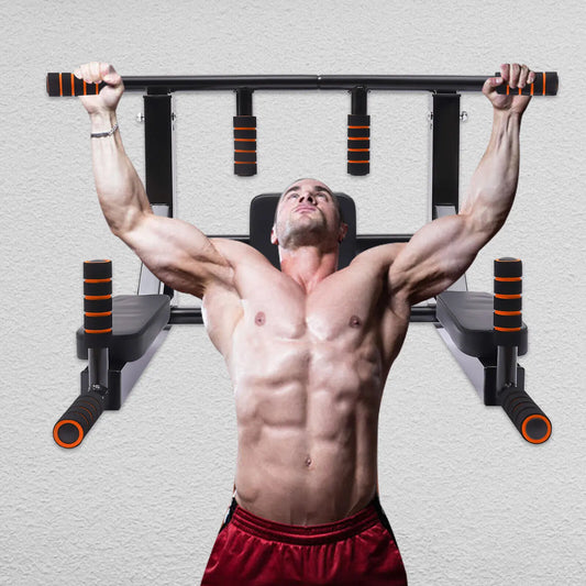 Wall Mounted Pull Up Bar And Dip Station 200kg Capacity