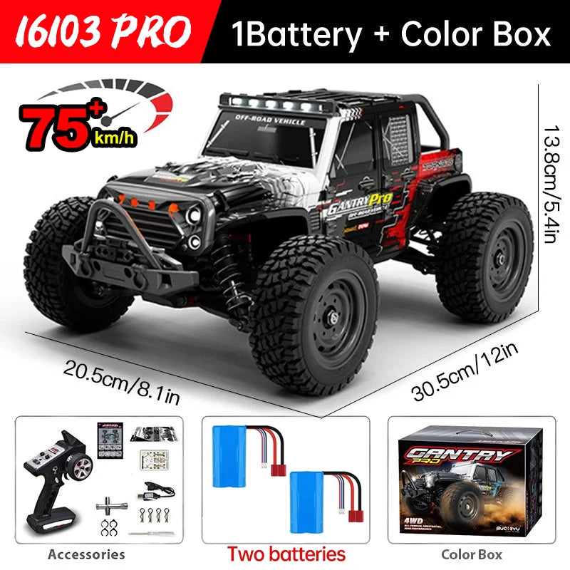 WLtoys 16101 Pro 4WD RC Car With LED Lights Monster