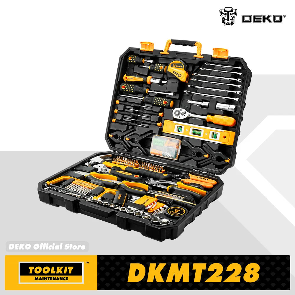DEKOPRO 228 Piece Socket Wrench Auto Repair Tool Set