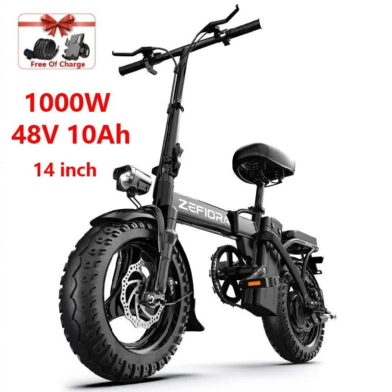 ZEFIORA Electric Fat Bike 1000W 30-50 MPH 30-60 Miles