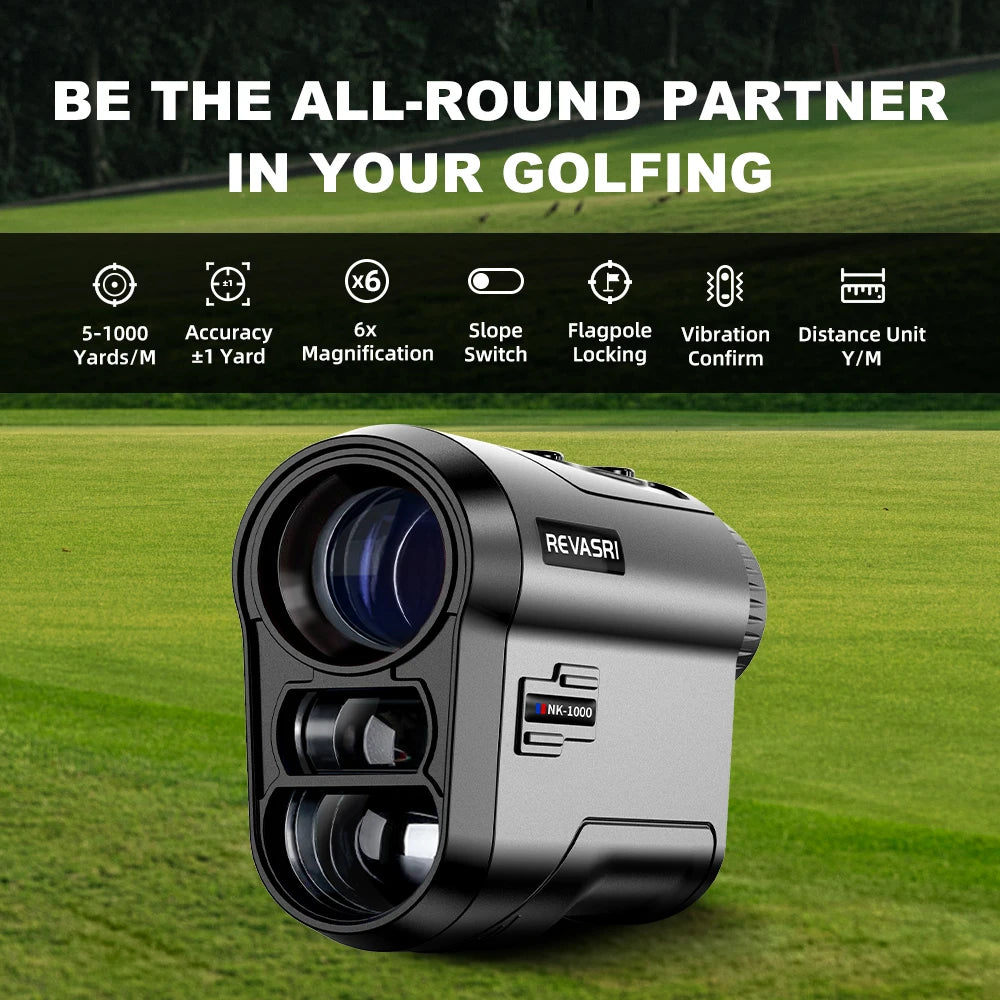 REVASRI Golf Rangefinder 1000 Yards 6x Magnification Slope Compensated
