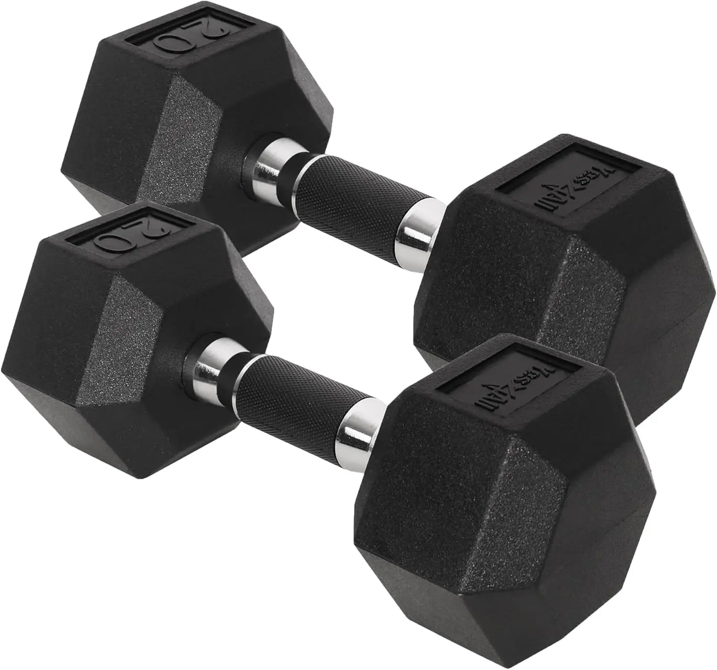 Yes4All Hex Dumbbells With Chrome Rubber Grip Encased