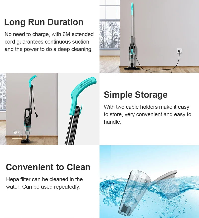 INSE Corded Vacuum Cleaner R3S R6X ThreeInOne Handheld