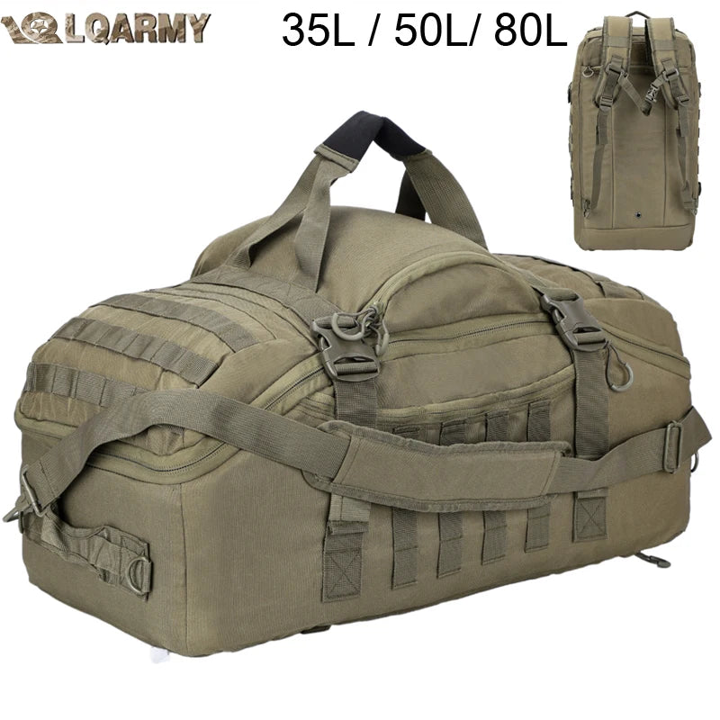 LQARMY Outdoor Molle Tactical Backpack for Hiking and Travel