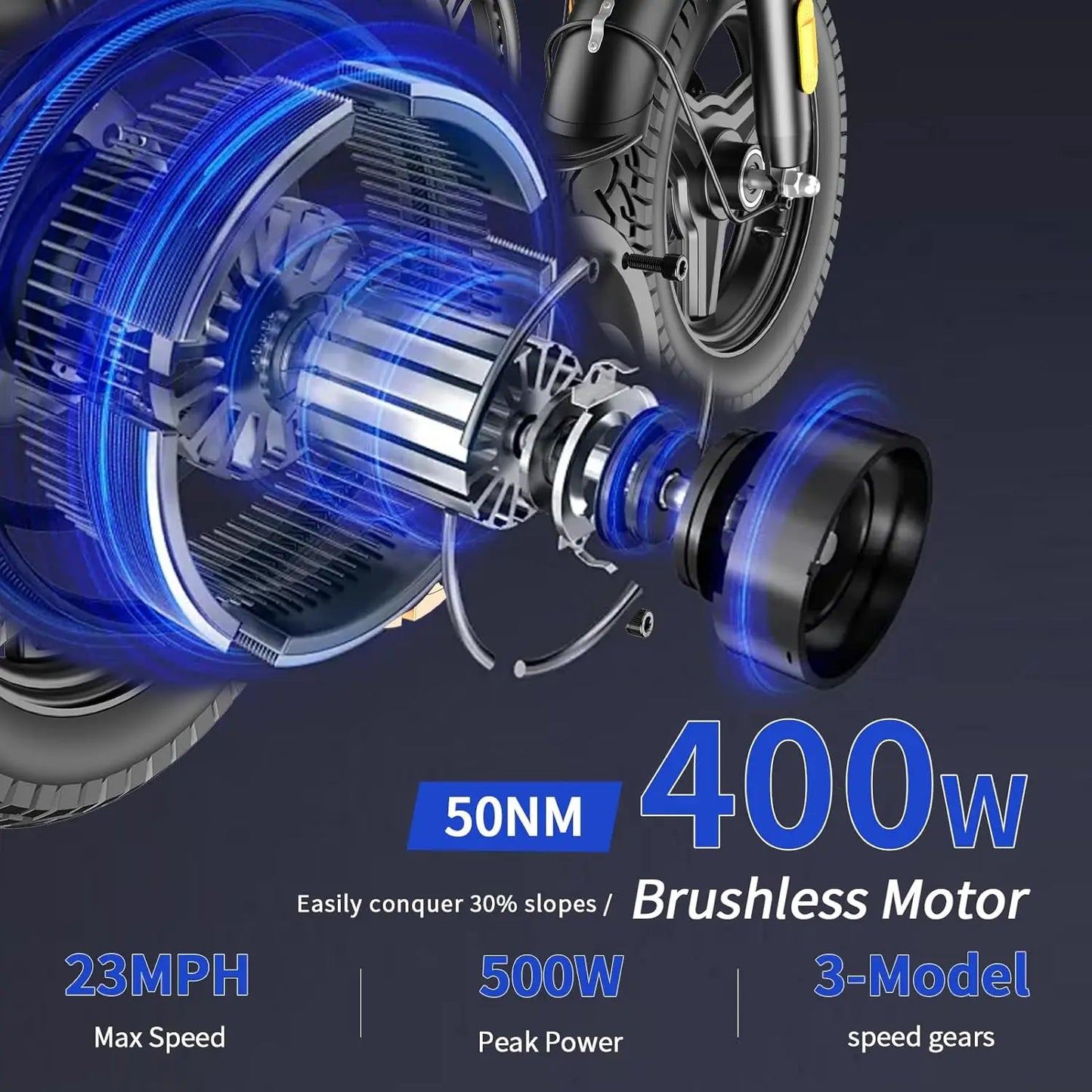 Folding Electric Bike For Adults With 500W Peak Motor