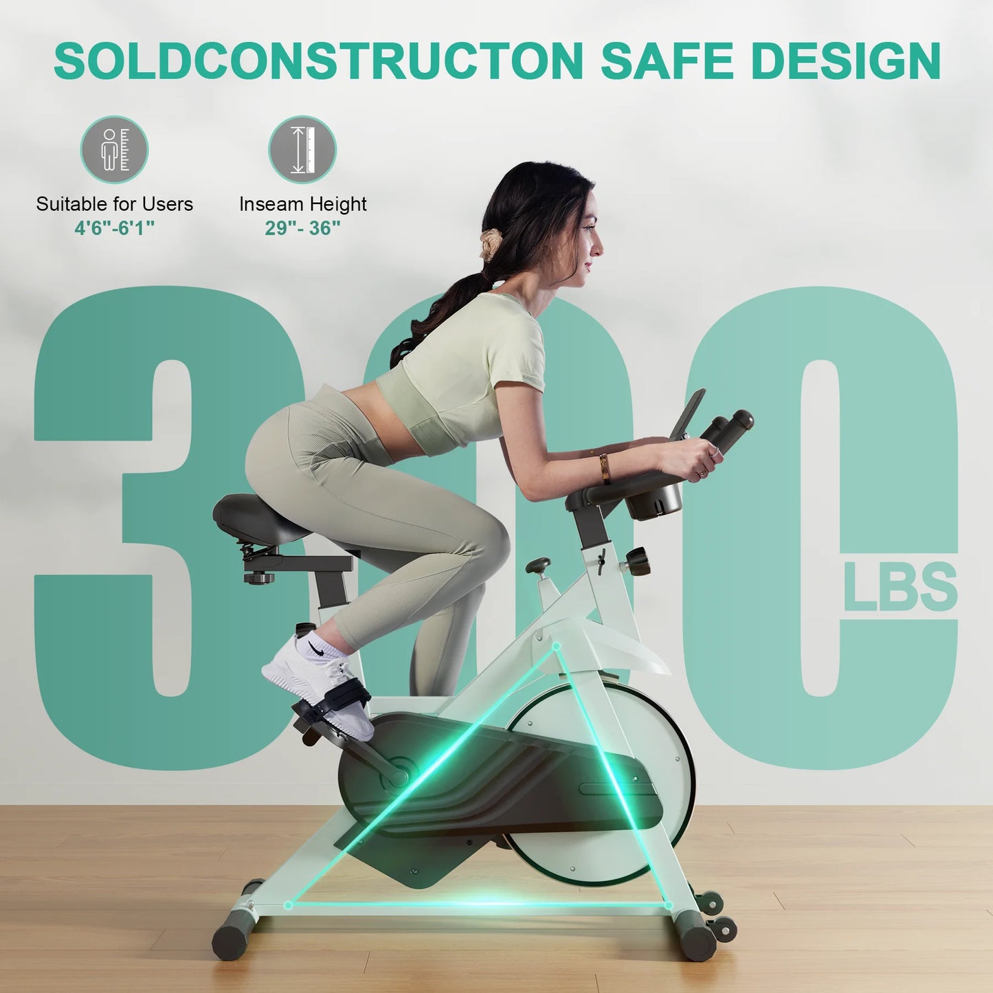 Superun Exercise Bike 32-Level Magnetic Resistance Home Trainer