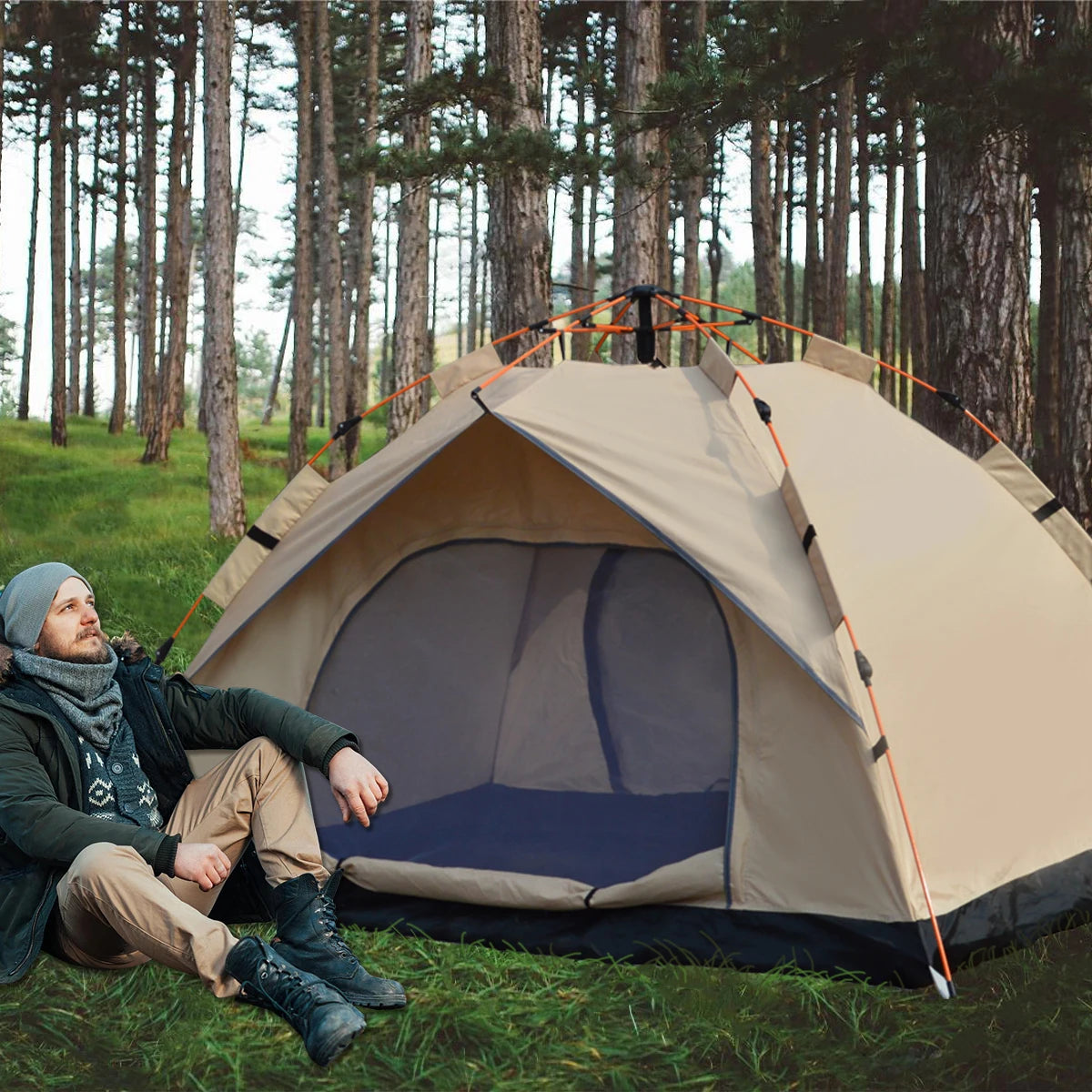 Pakicetus Outdoor Automatic Opening Tent Rainproof Sunproof