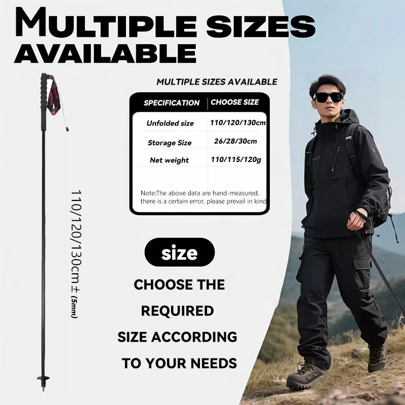 OKHEALING Ultralight Foldable Trekking Poles Carbon Fiber