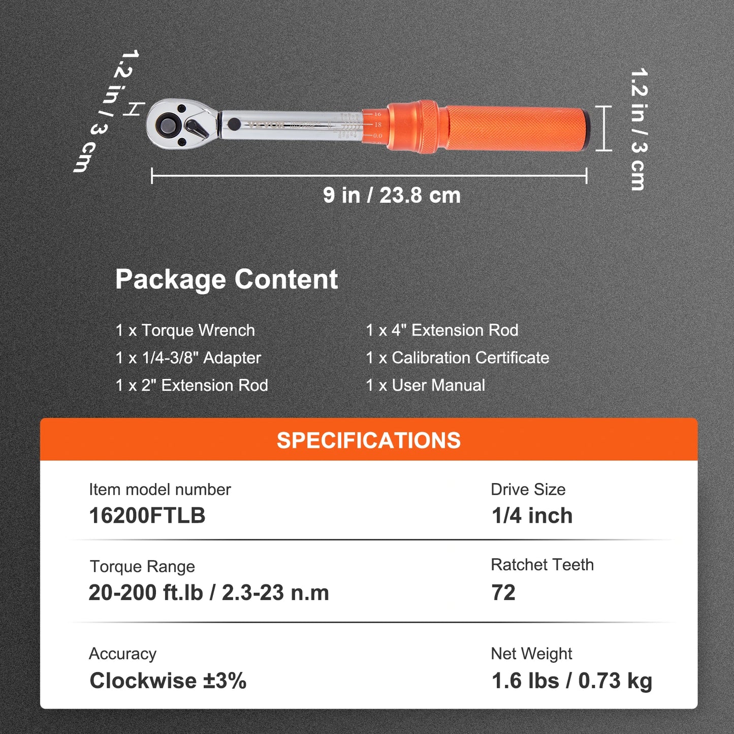 SucceBuy Precision Pointer Torque Wrench Set