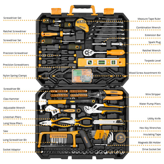 DEKOPRO 228 Piece Socket Wrench Auto Repair Tool Set