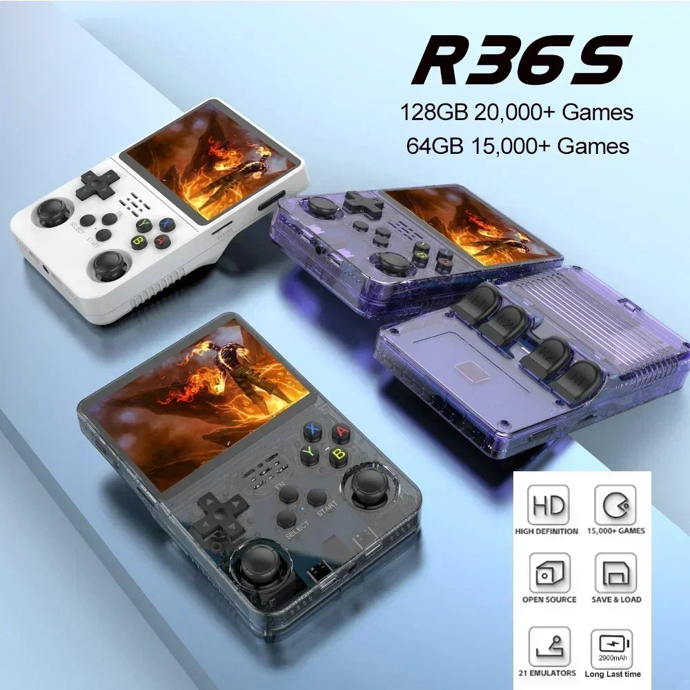 BOYHOM R36S Retro Handheld Game Console With Linux System