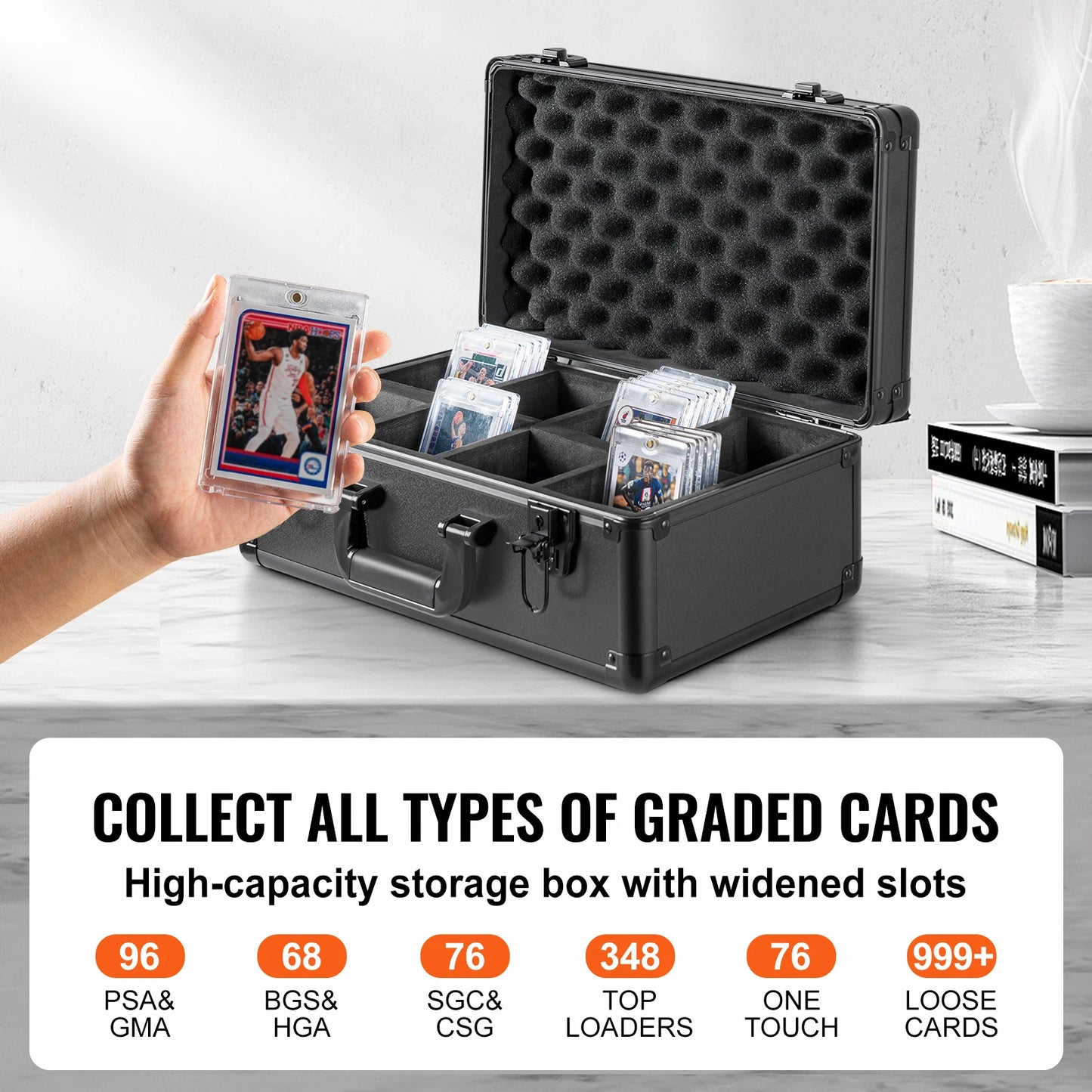 SucceBuy Graded Card Storage Box 4 Or 5 Slots Lock